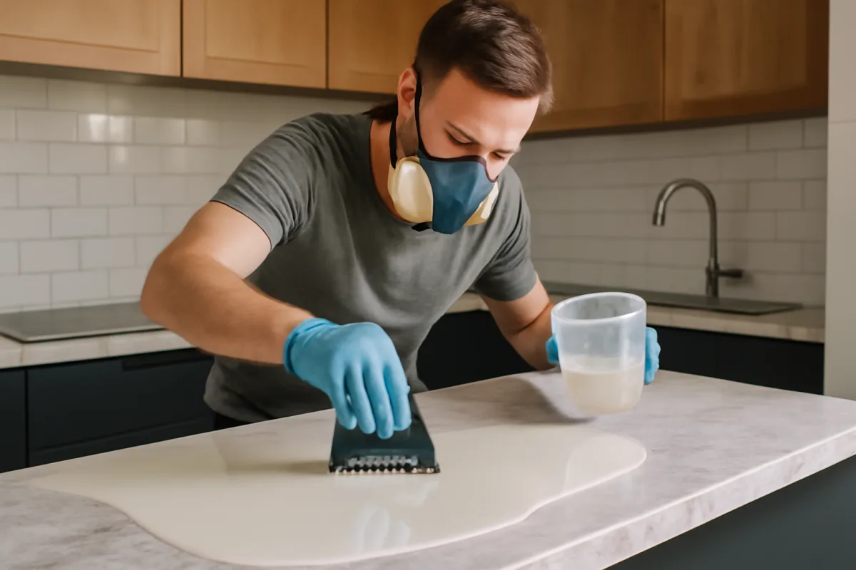 Come utilizzare la resina per rifare il top cucina? Gli accorgimenti che danno un effetto professionale